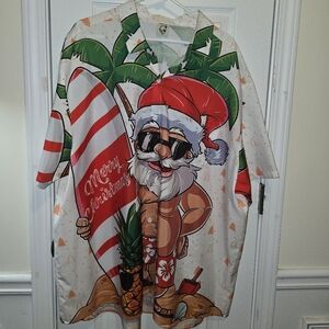 Surfing Santa Hawaiian Shirt Hardaddy